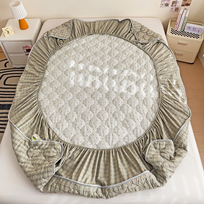 91家纺网 家纺一手货源 找家纺 纽缦家纺 2025新款云朵棉亲肤加厚夹棉单品床笠床笠单件单床笠 觅遇