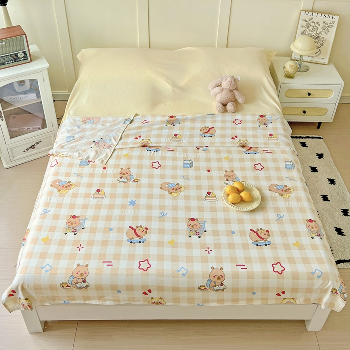 91家纺网 家纺一手货源 找家纺 （总）纽缦家纺 2025春夏新款A类水洗棉印花睡袋