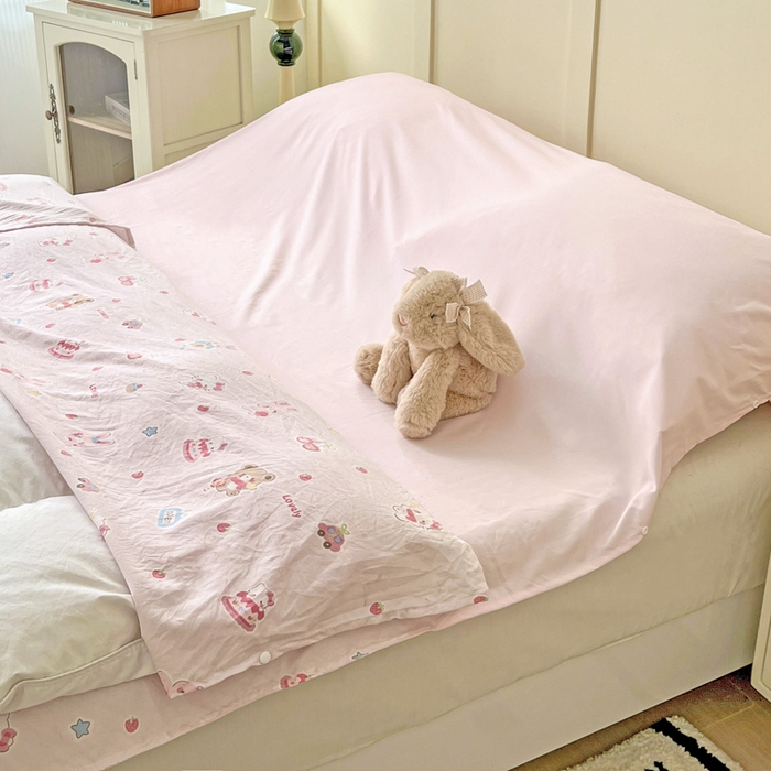 91家纺网 家纺一手货源 找家纺 纽缦家纺 2025春夏新款A类水洗棉印花睡袋 软糖猫