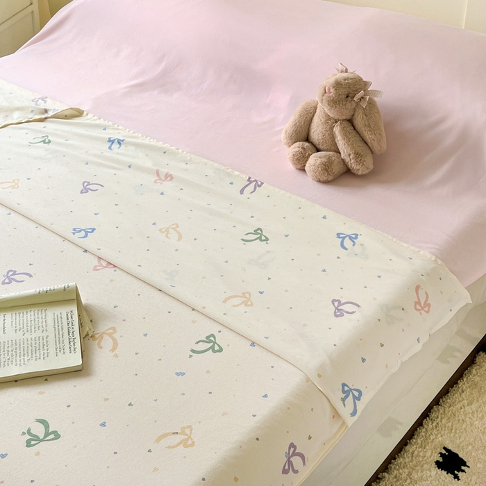 91家纺网 家纺一手货源 找家纺 纽缦家纺 2025春夏新款A类水洗棉印花睡袋 星梦蝶结