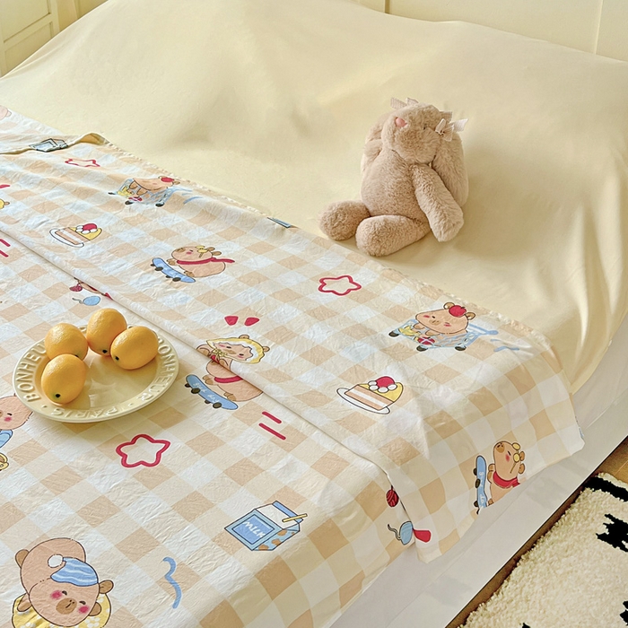 91家纺网 家纺一手货源 找家纺 纽缦家纺 2025春夏新款A类水洗棉印花睡袋 学习皮卡