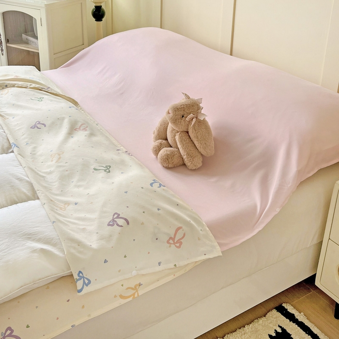 91家纺网 家纺一手货源 找家纺 纽缦家纺 2025春夏新款A类水洗棉印花睡袋 星梦蝶结