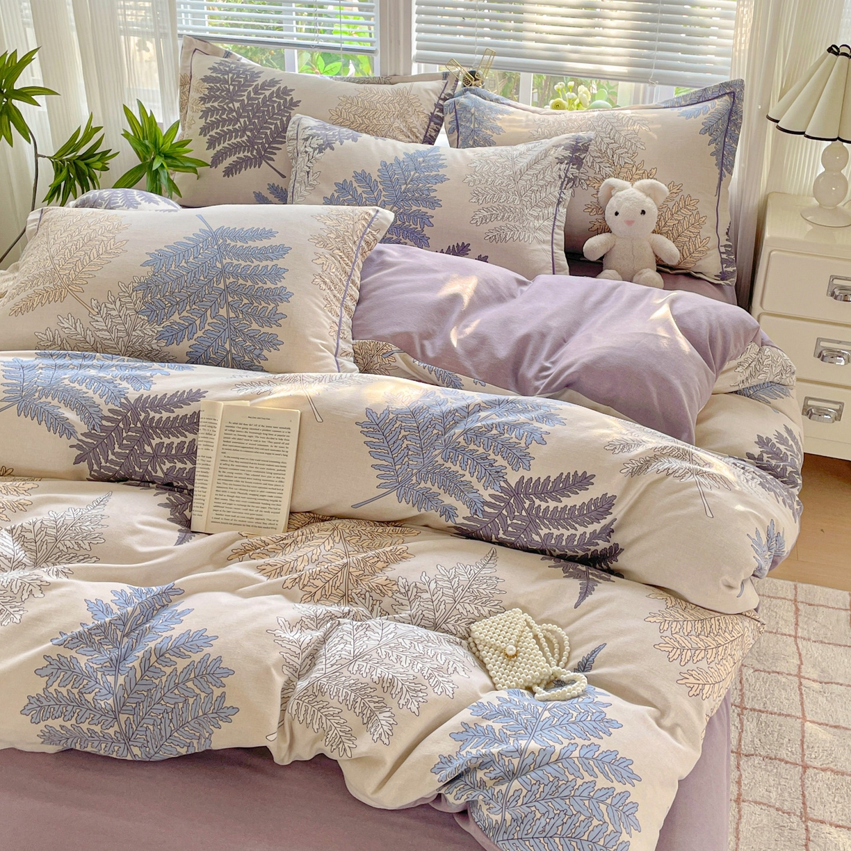 91家纺网 家纺一手货源 找家纺 （总）纽缦家纺 2025新款全棉纯棉磨毛印花四件套