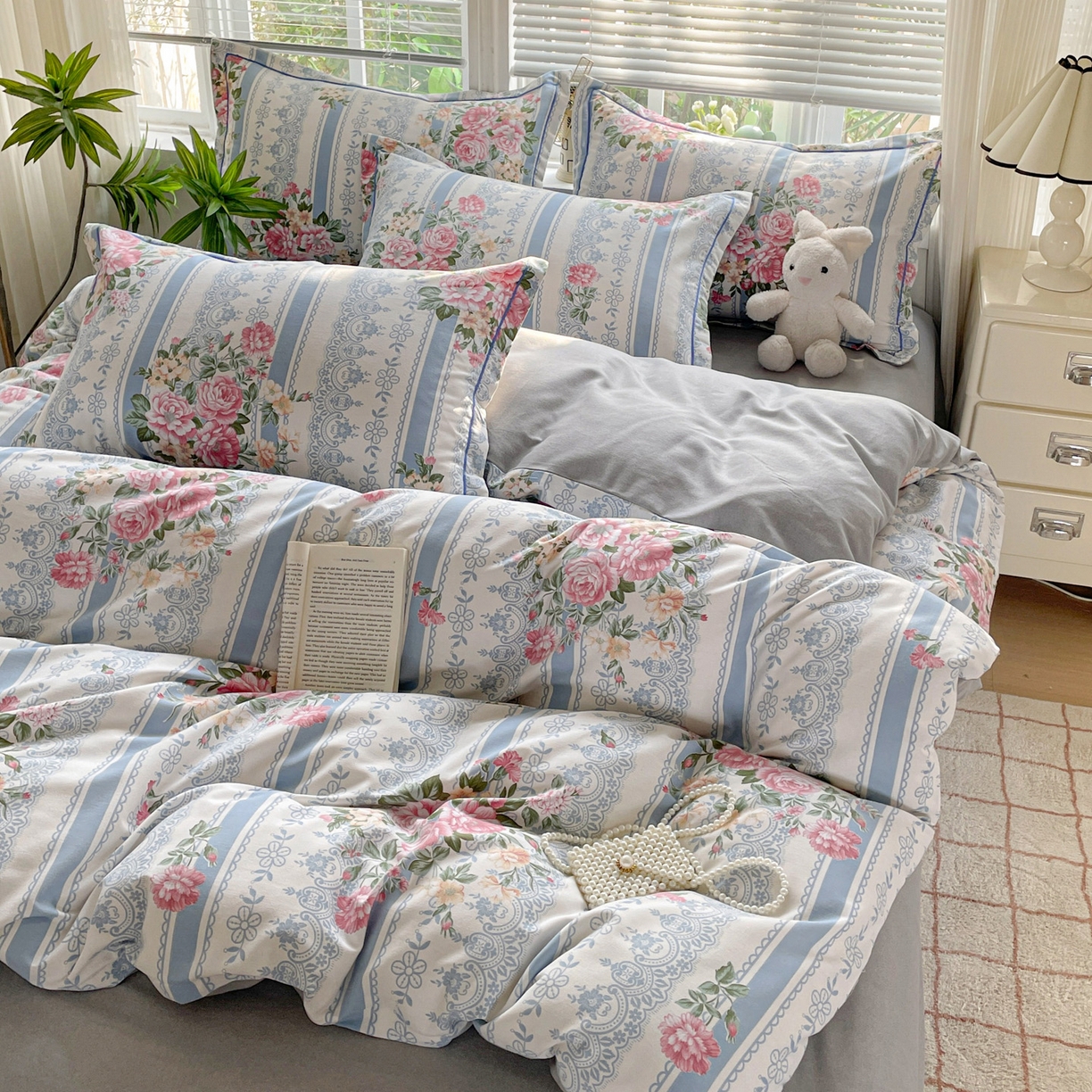 91家纺网 家纺一手货源 找家纺 （总）纽缦家纺 2025新款全棉纯棉磨毛印花四件套