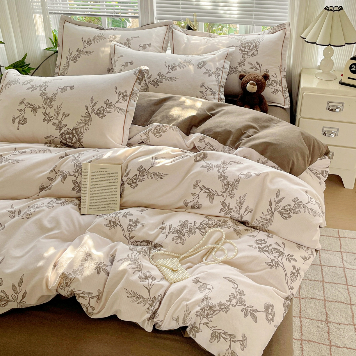 91家纺网 家纺一手货源 找家纺 （总）纽缦家纺 2025新款全棉纯棉磨毛印花四件套