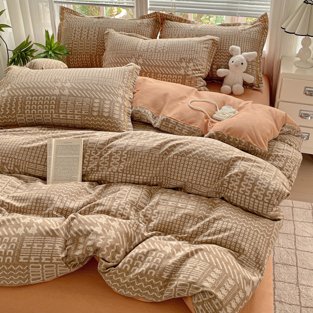 91家纺网 家纺一手货源 找家纺 （总）纽缦家纺 2025新款全棉纯棉磨毛印花四件套