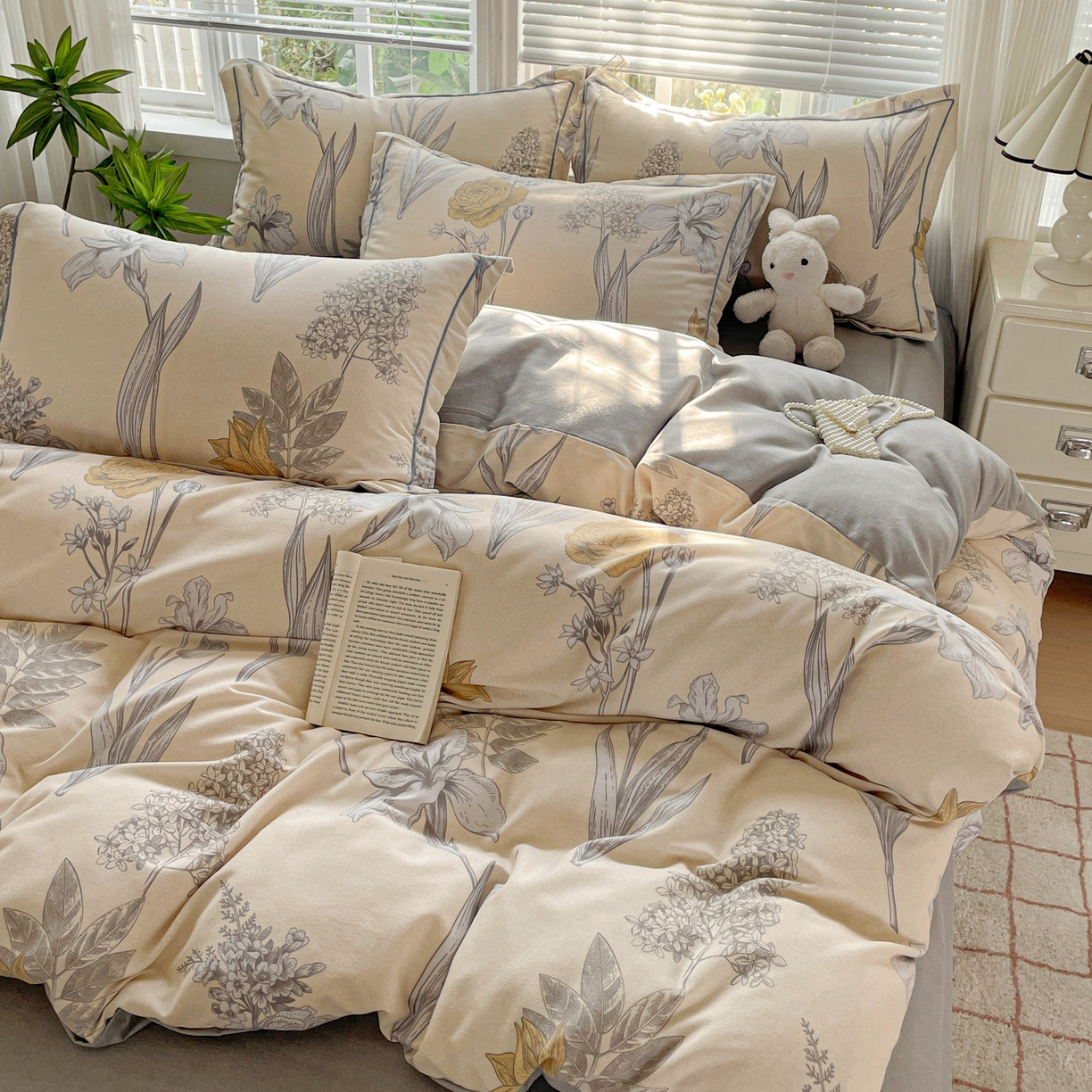 91家纺网 家纺一手货源 找家纺 （总）纽缦家纺 2025新款全棉纯棉磨毛印花四件套