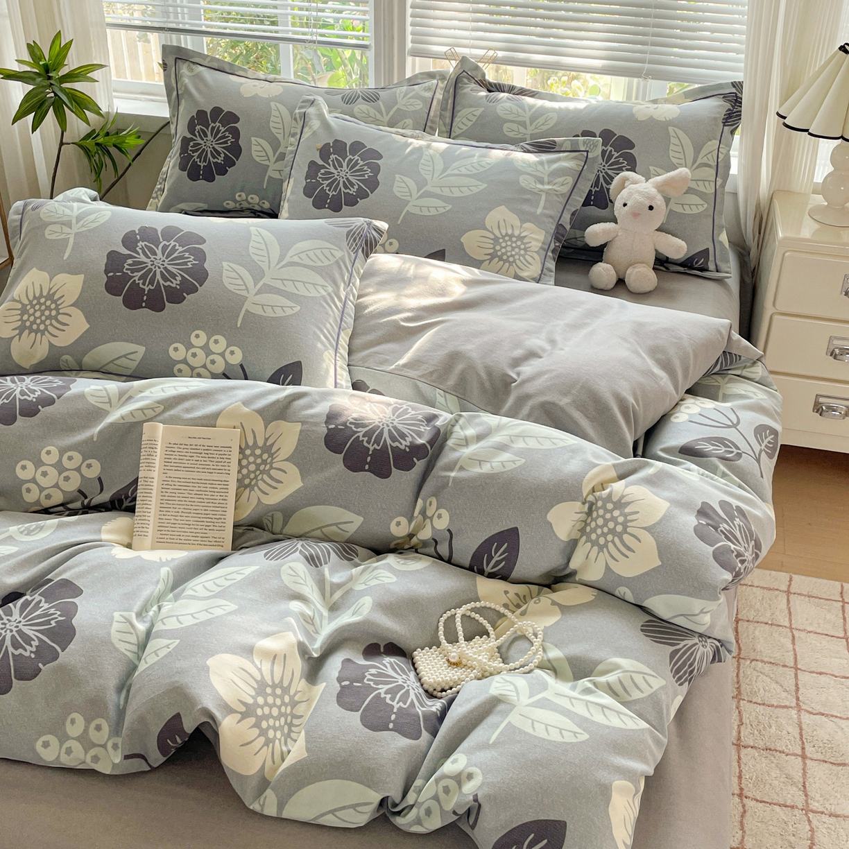 91家纺网 家纺一手货源 找家纺 （总）纽缦家纺 2025新款全棉纯棉磨毛印花四件套