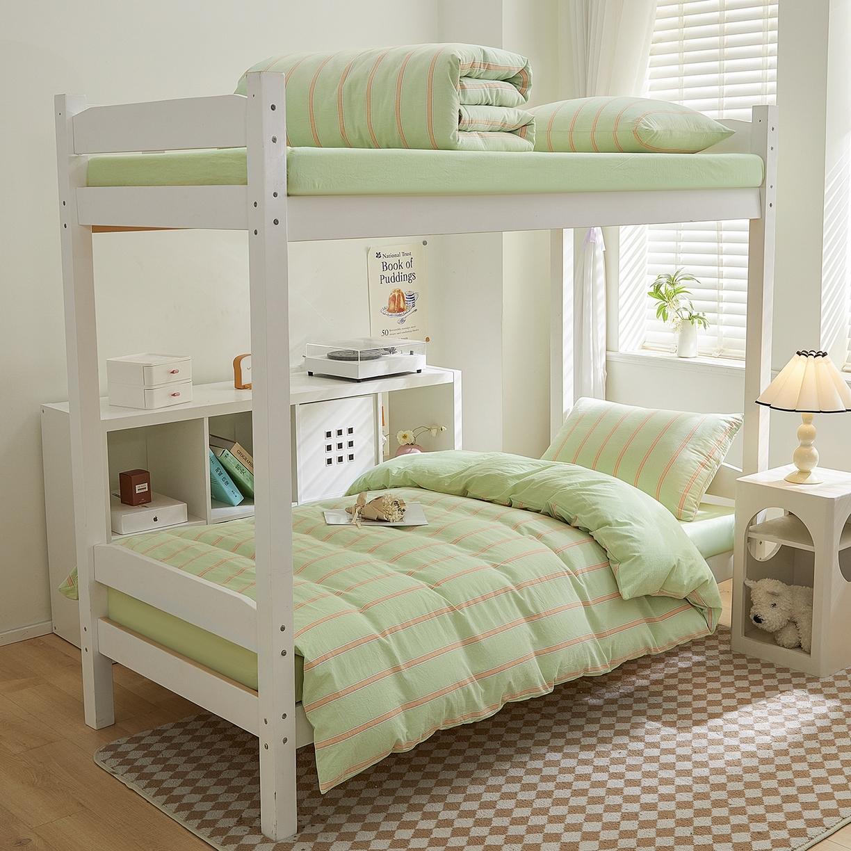 91家纺网 家纺一手货源 找家纺 （总）吾诺2025新款 色织全棉学生组合大礼包三件套四件套