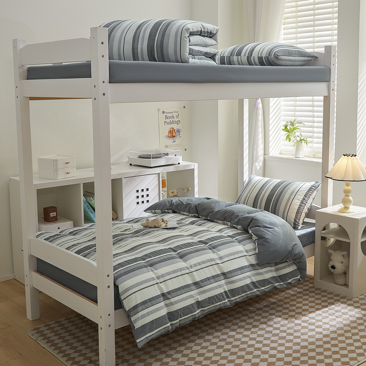 91家纺网 家纺一手货源 找家纺 （总）吾诺2025新款 色织全棉学生组合大礼包三件套四件套