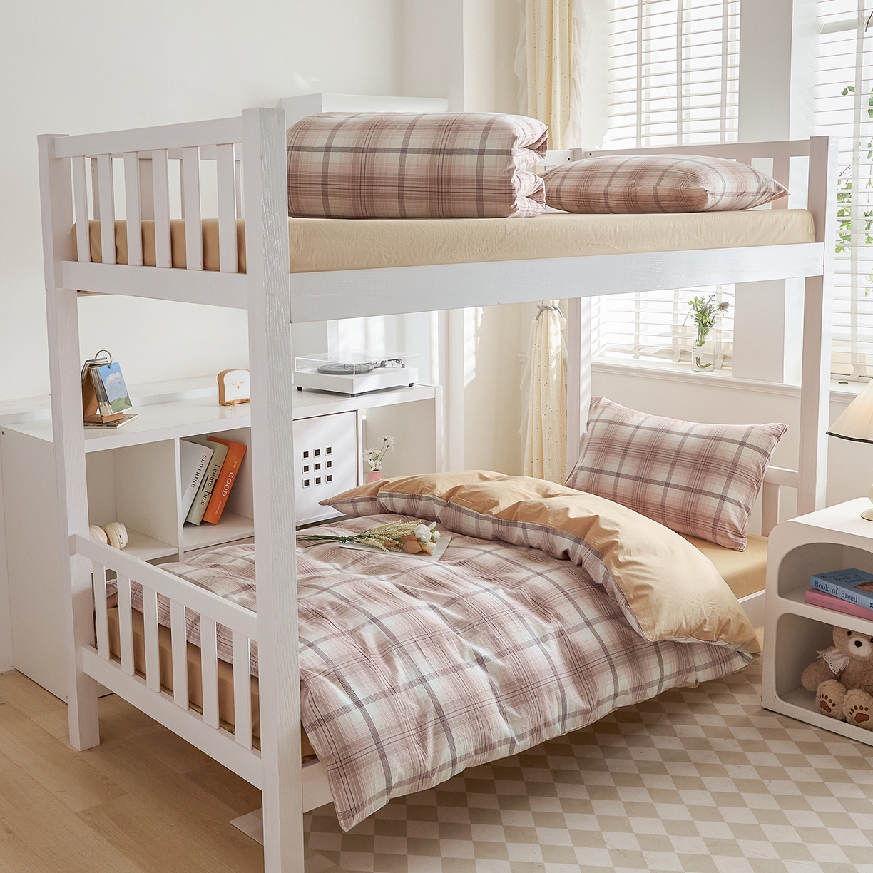 91家纺网 家纺一手货源 找家纺 （总）吾诺2025新款 色织全棉学生组合大礼包三件套四件套