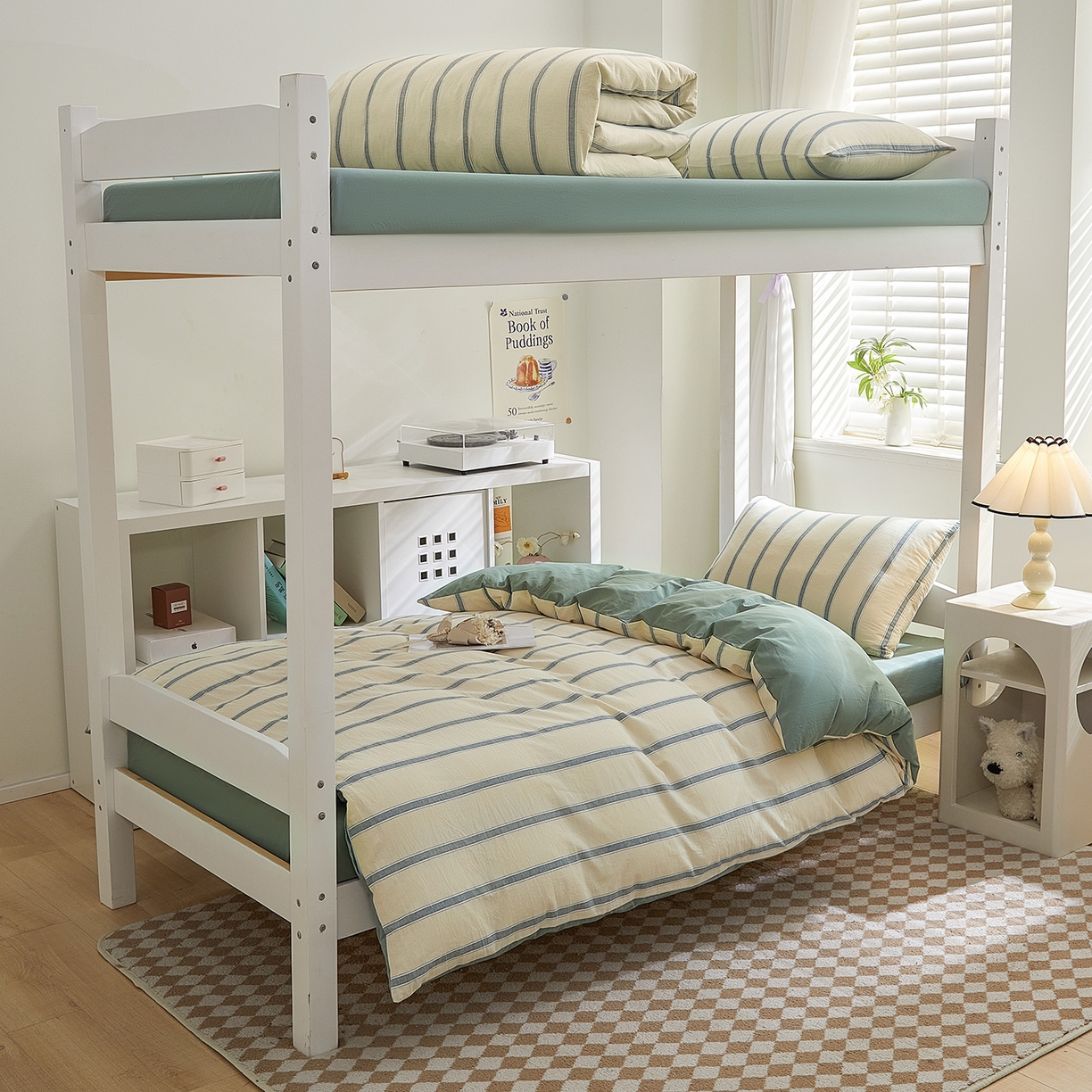 91家纺网 家纺一手货源 找家纺 （总）吾诺2025新款 色织全棉学生组合大礼包三件套四件套