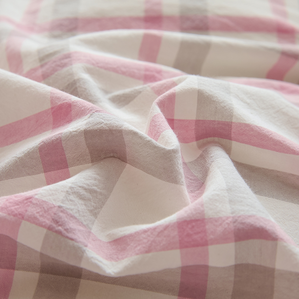 91家纺网 家纺一手货源 找家纺 吾诺2025新款 色织全棉学生组合大礼包三件套四件套 晨雾