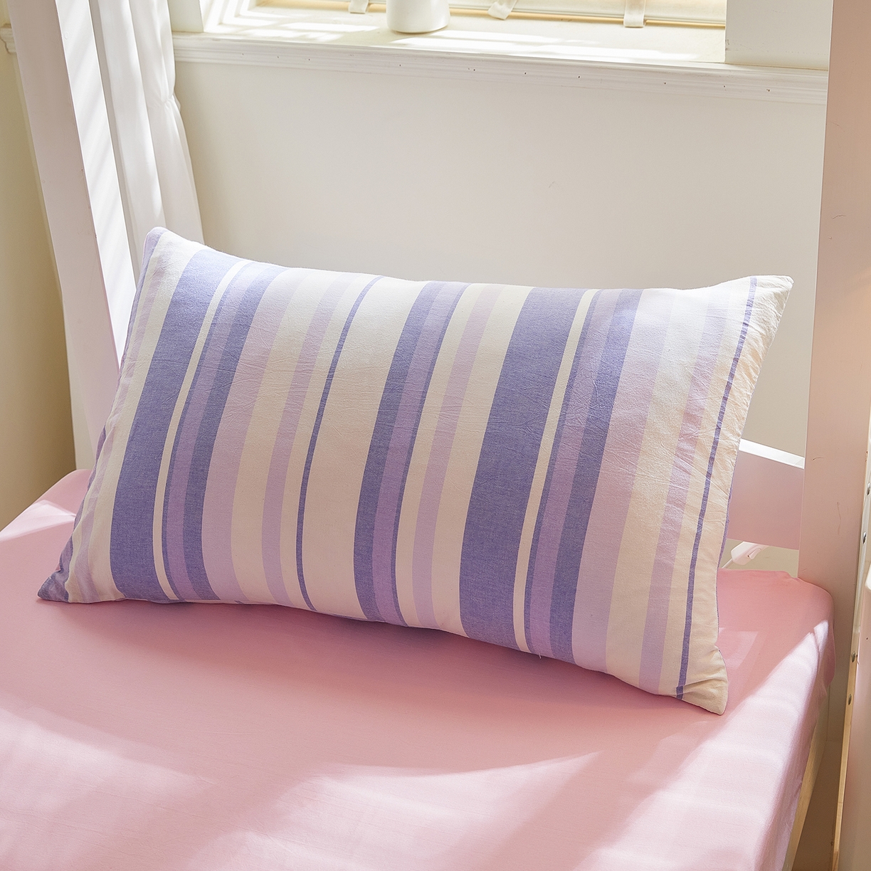 91家纺网 家纺一手货源 找家纺 吾诺2025新款 色织全棉学生组合大礼包三件套四件套 拉雯尔-紫