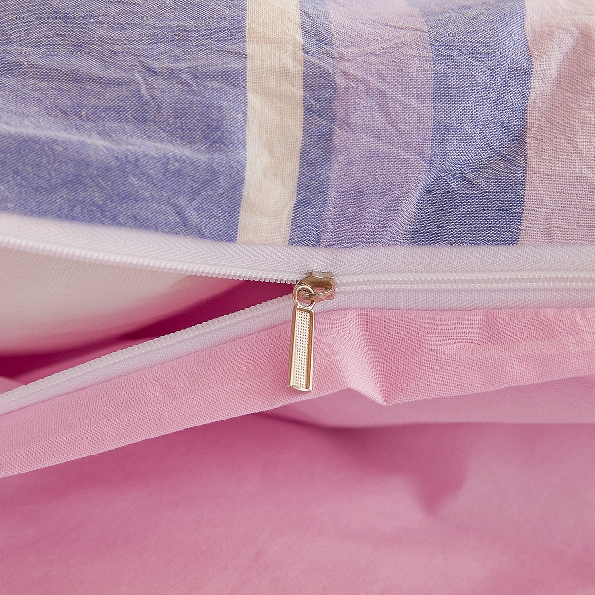 91家纺网 家纺一手货源 找家纺 吾诺2025新款 色织全棉学生组合大礼包三件套四件套 拉雯尔-紫