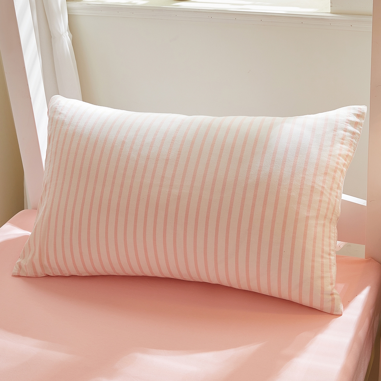 91家纺网 家纺一手货源 找家纺 吾诺2025新款 色织全棉学生组合大礼包三件套四件套 幽径粉