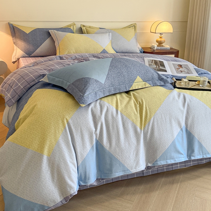 91家纺网 家纺一手货源 找家纺 格里芬家纺 2025全棉加厚磨毛数码印花四件套格调