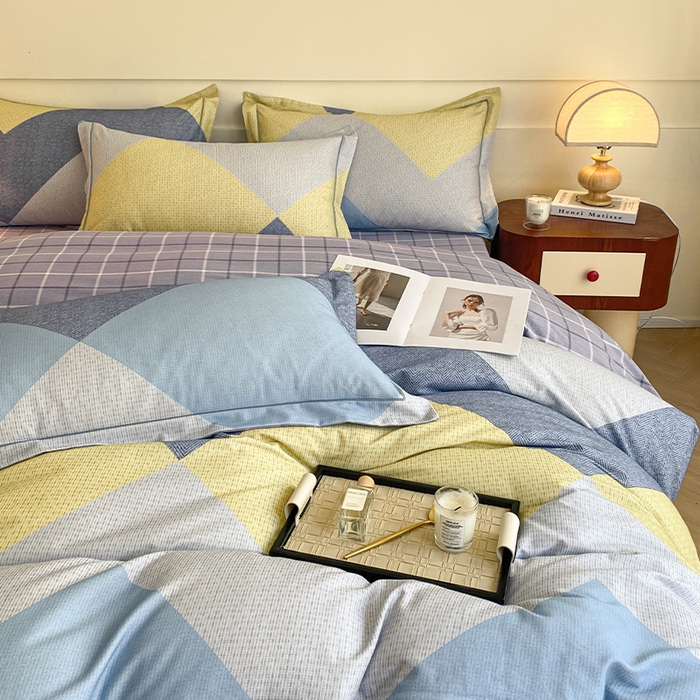 91家纺网 家纺一手货源 找家纺 格里芬家纺 2025全棉加厚磨毛数码印花四件套格调