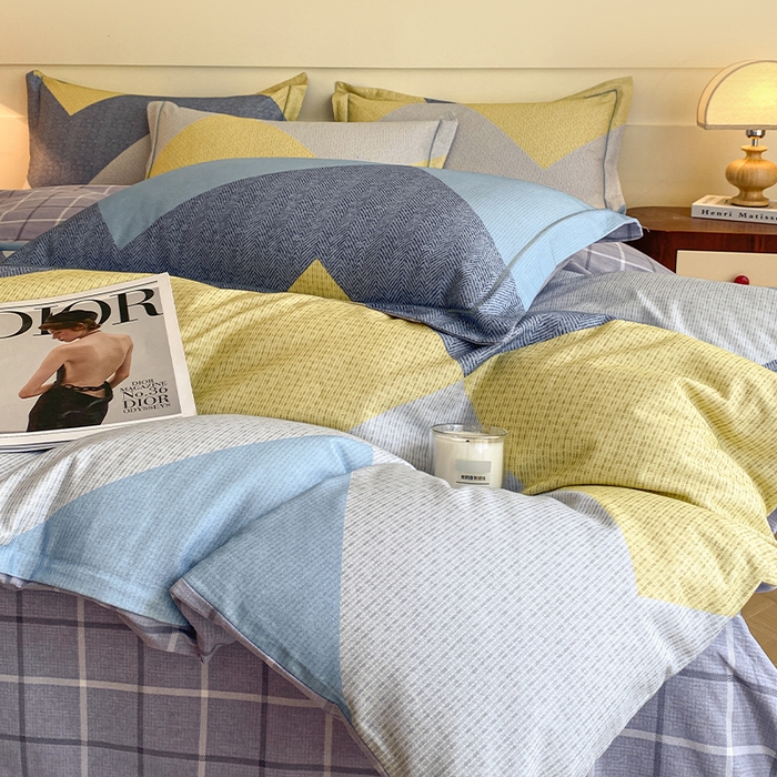 91家纺网 家纺一手货源 找家纺 格里芬家纺 2025全棉加厚磨毛数码印花四件套格调