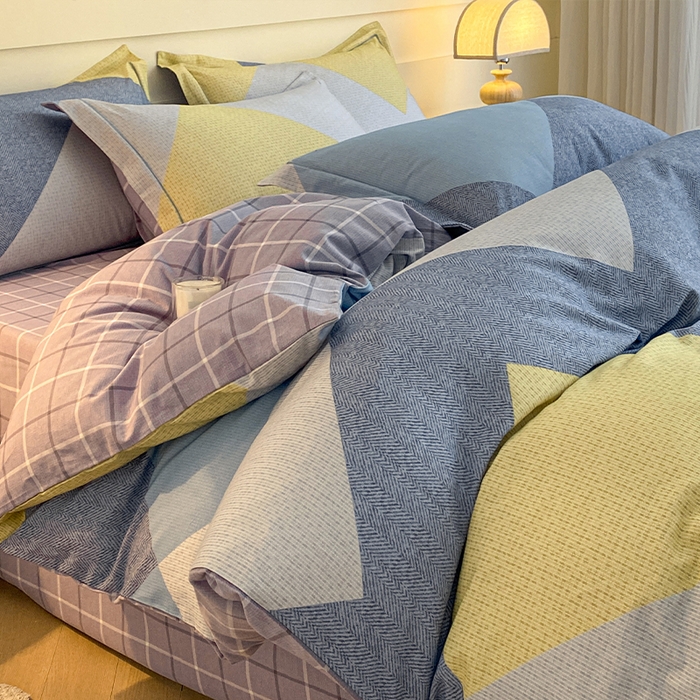 91家纺网 家纺一手货源 找家纺 格里芬家纺 2025全棉加厚磨毛数码印花四件套格调