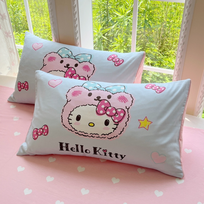 91家纺网 家纺一手货源 找家纺 金爱家2025新款三丽鸥正版授权卡通数码印花混搭纯棉印花系列四件套 棉三丽鸥-混搭baby kt