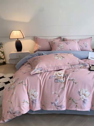 91家纺网 家纺一手货源 找家纺 格里芬家纺 2025全棉加厚磨毛数码印花四件套花漫