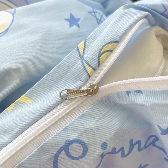 91家纺网 家纺一手货源 找家纺 金爱家2025新款三丽鸥正版授权卡通数码印花混搭纯棉印花系列四件套 棉三丽鸥-玉桂狗