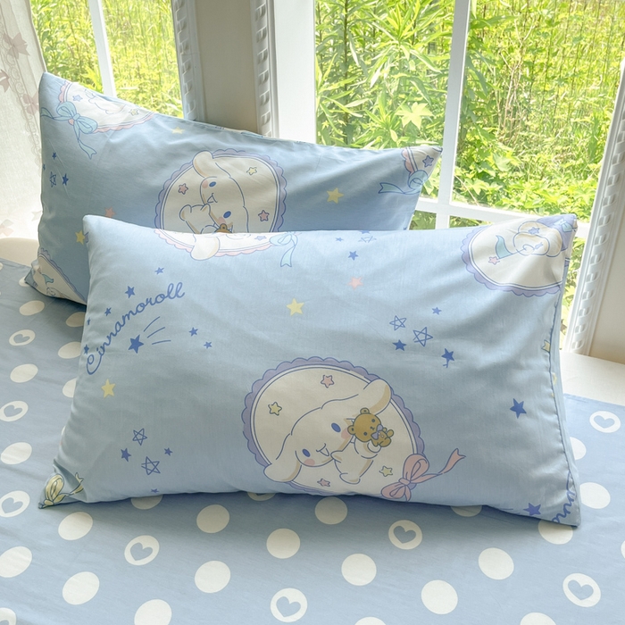 91家纺网 家纺一手货源 找家纺 金爱家2025新款三丽鸥正版授权卡通数码印花混搭纯棉印花系列四件套 棉三丽鸥-玉桂狗