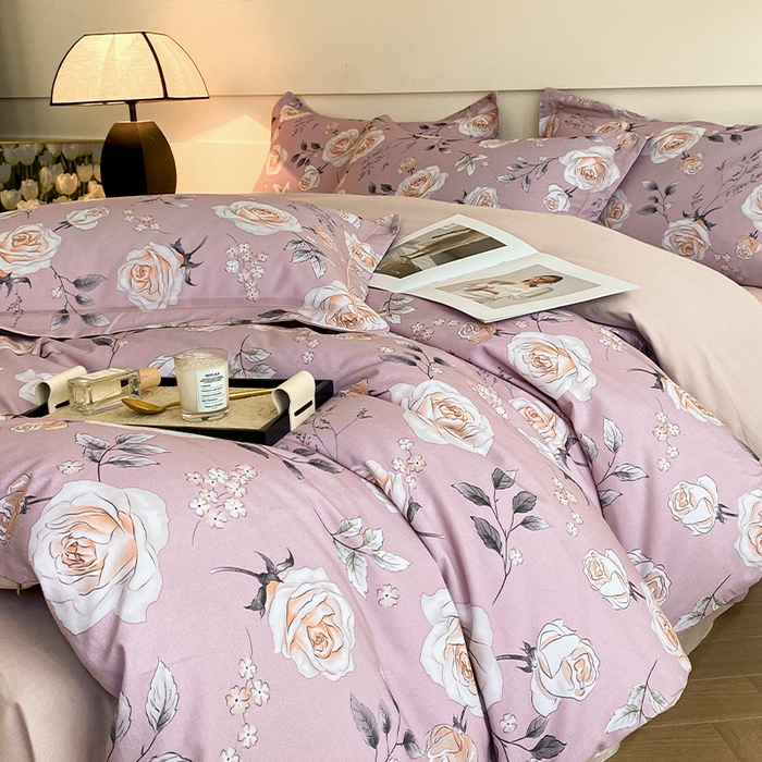 91家纺网 家纺一手货源 找家纺 格里芬家纺 2025全棉加厚磨毛数码印花四件套凯莉