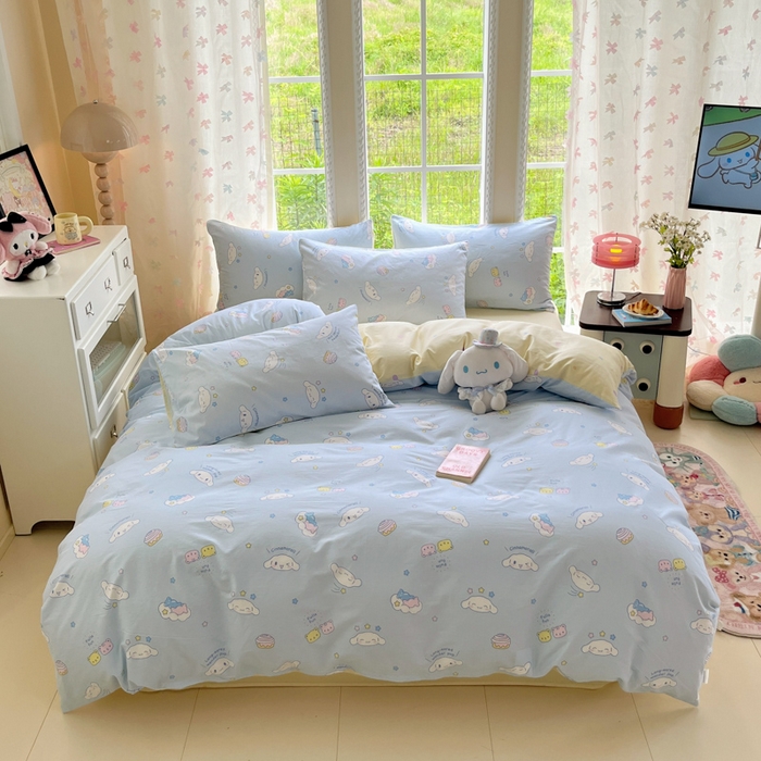 金爱家2025新款三丽鸥正版授权卡通数码印花混搭纯棉印花系列四件套 棉三丽鸥-云朵大耳狗