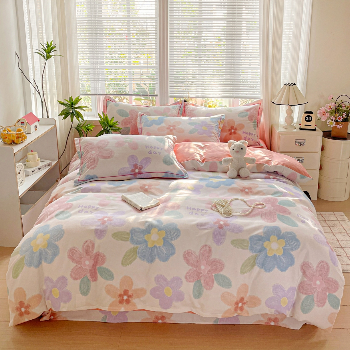 91家纺网 家纺一手货源 找家纺 纽缦家纺 2025新款全棉纯棉磨毛印花四件套 洛城时光