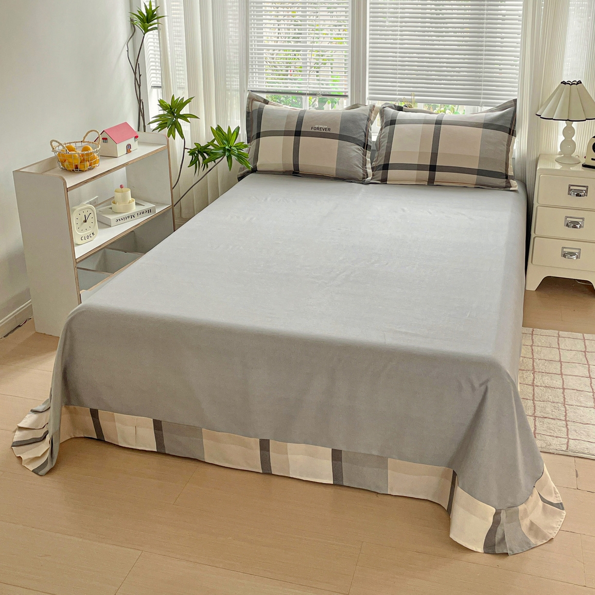 91家纺网 家纺一手货源 找家纺 纽缦家纺 2025新款全棉纯棉磨毛印花四件套 曼迪咖