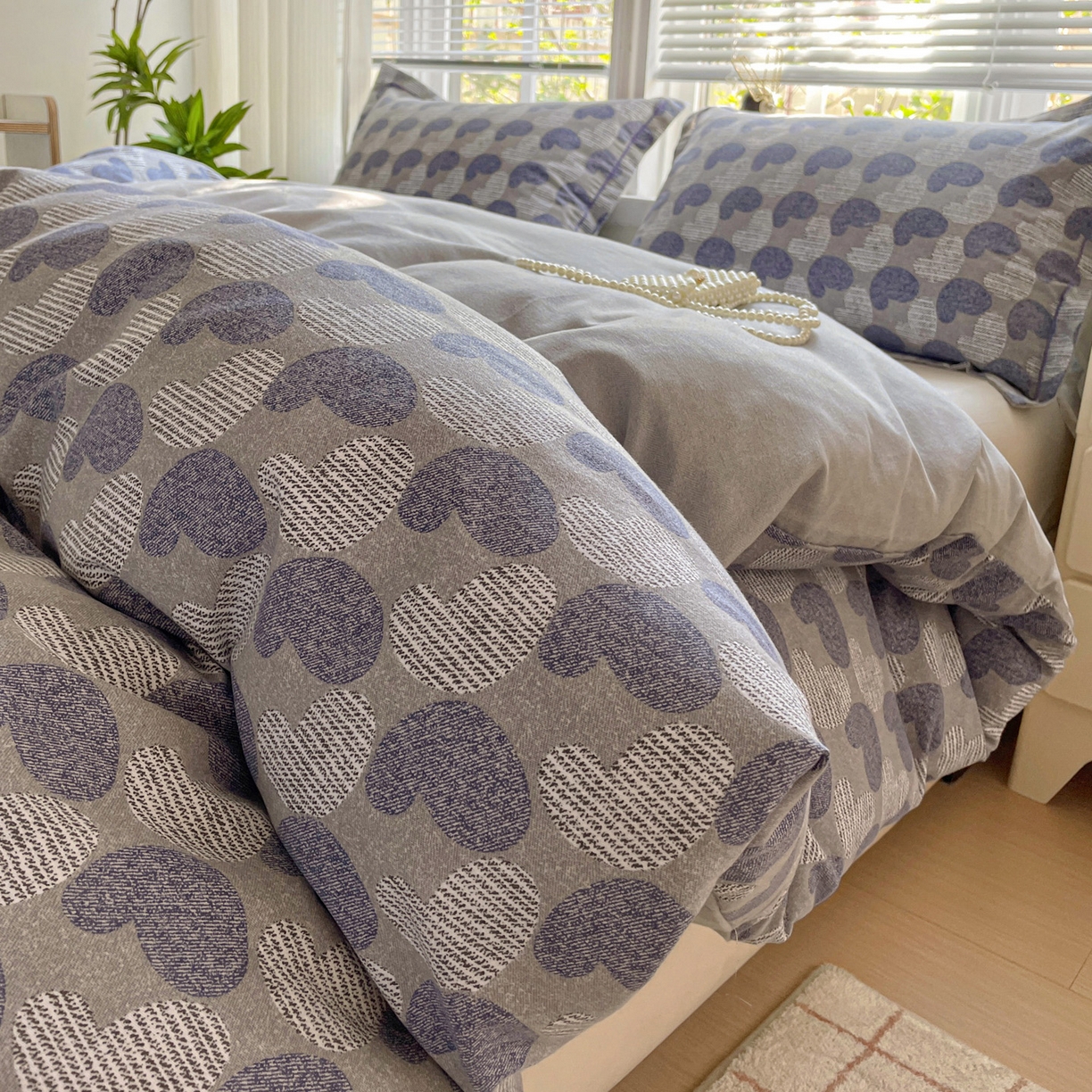 91家纺网 家纺一手货源 找家纺 纽缦家纺 2025新款全棉纯棉磨毛印花四件套 心愿