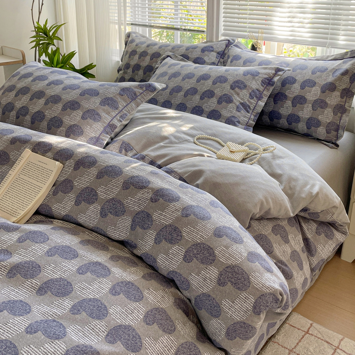 91家纺网 家纺一手货源 找家纺 纽缦家纺 2025新款全棉纯棉磨毛印花四件套 心愿