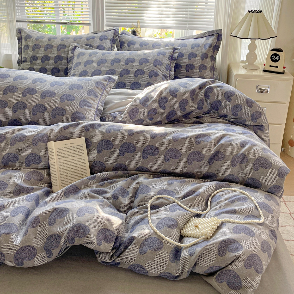 91家纺网 家纺一手货源 找家纺 纽缦家纺 2025新款全棉纯棉磨毛印花四件套 心愿