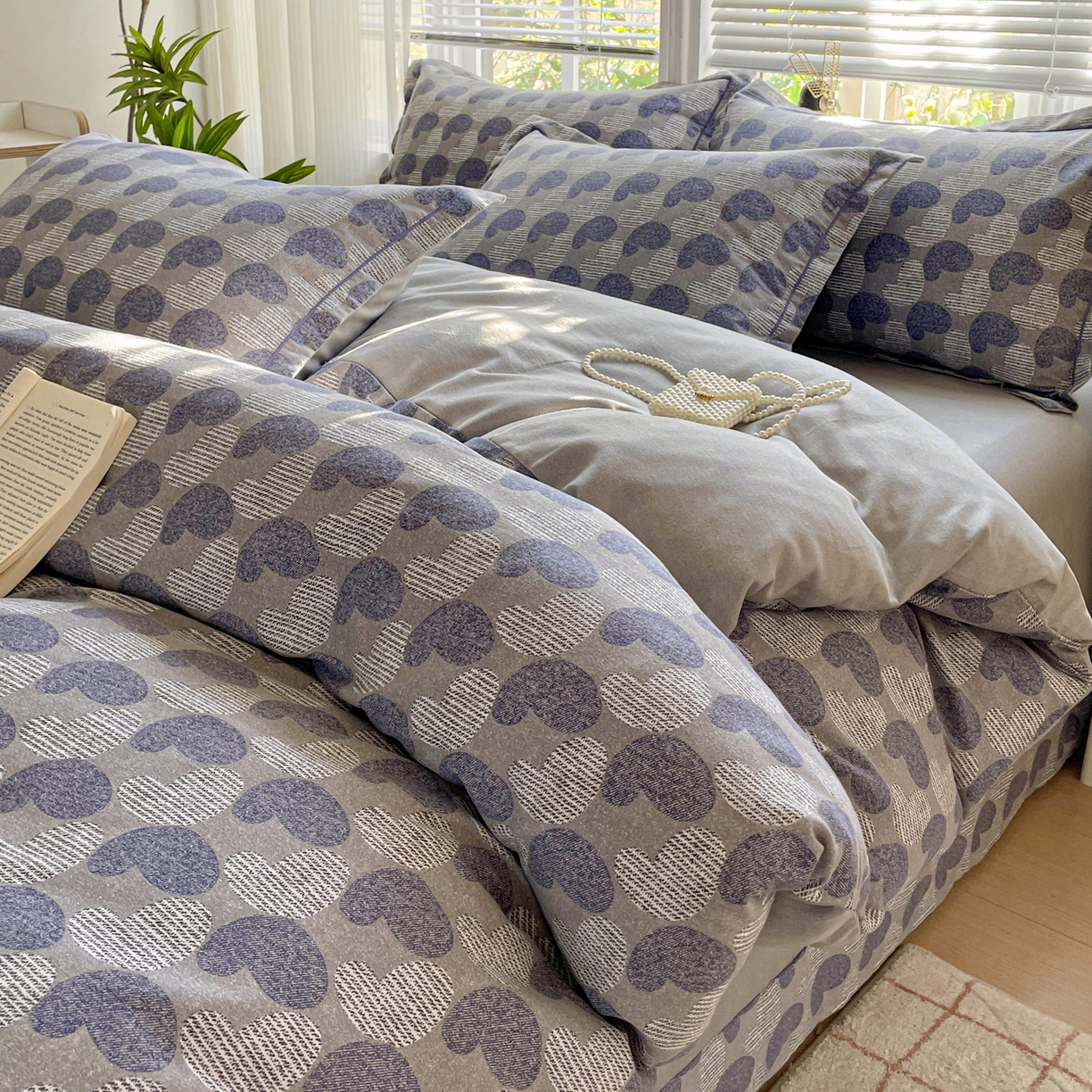 91家纺网 家纺一手货源 找家纺 纽缦家纺 2025新款全棉纯棉磨毛印花四件套 心愿