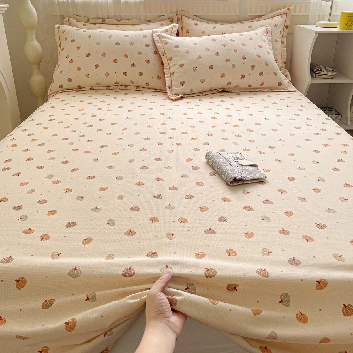 91家纺网 家纺一手货源 找家纺 （总）纽缦家纺 2025新款全棉纯棉磨毛印花单床单 床单单件