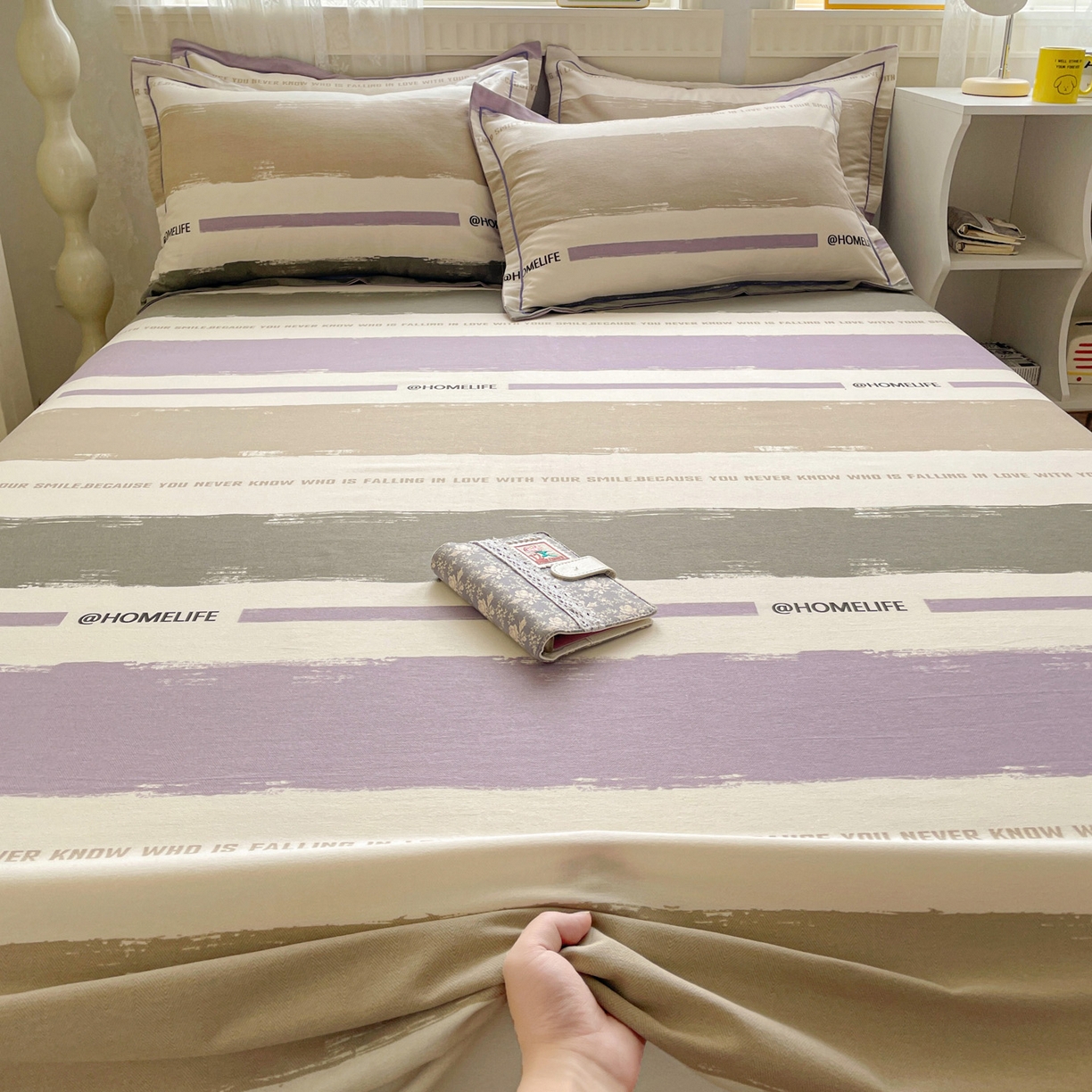 91家纺网 家纺一手货源 找家纺 （总）纽缦家纺 2025新款全棉纯棉磨毛印花单床单 床单单件