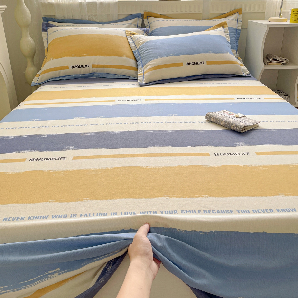 91家纺网 家纺一手货源 找家纺 （总）纽缦家纺 2025新款全棉纯棉磨毛印花单床单 床单单件