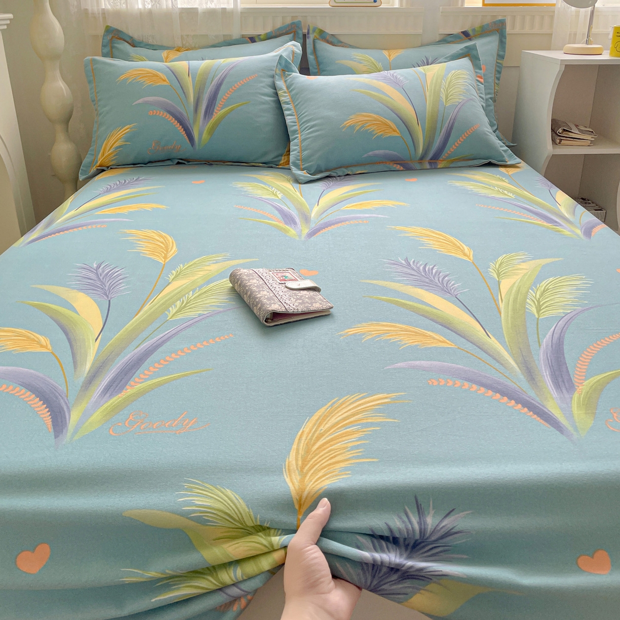 91家纺网 家纺一手货源 找家纺 （总）纽缦家纺 2025新款全棉纯棉磨毛印花单床单 床单单件