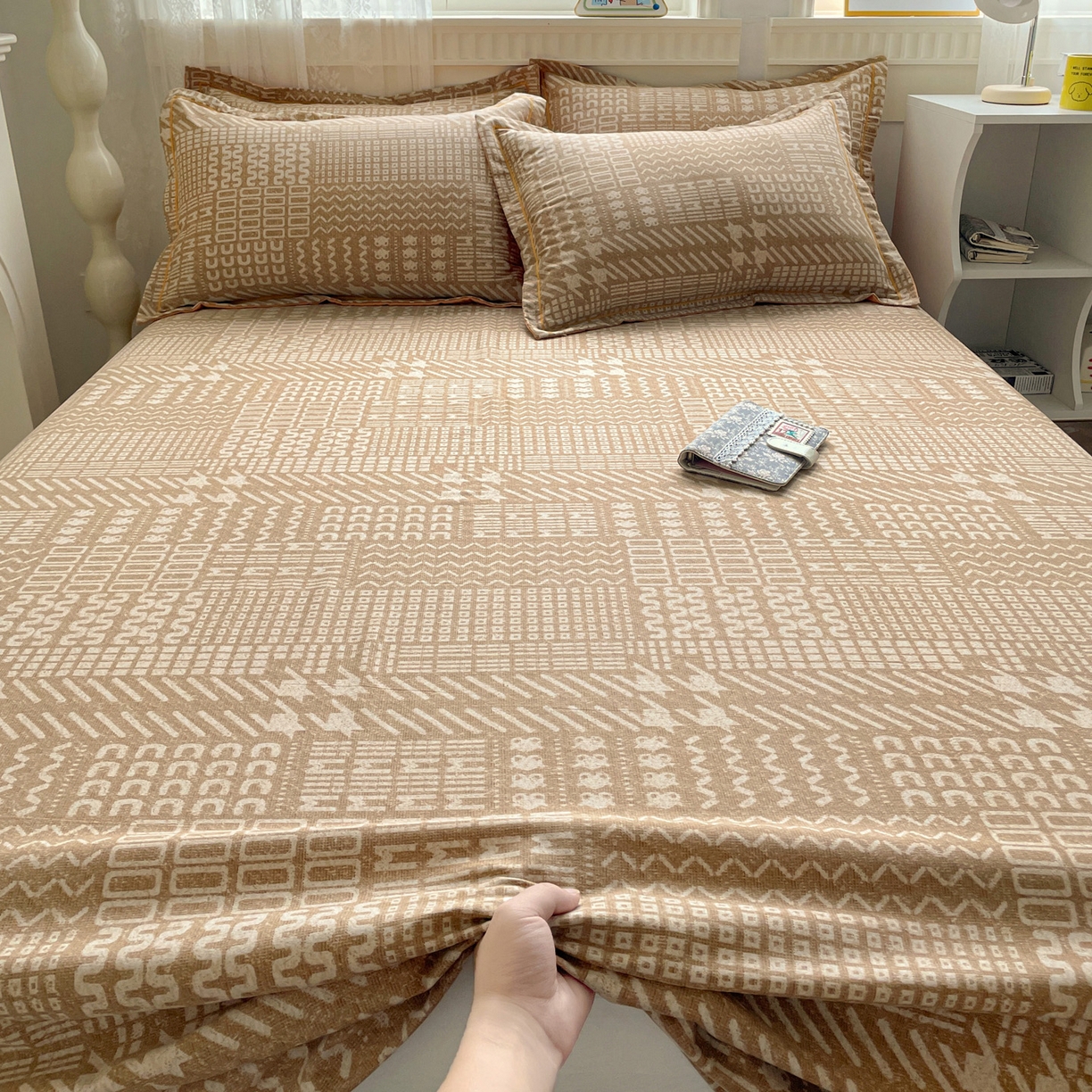 91家纺网 家纺一手货源 找家纺 （总）纽缦家纺 2025新款全棉纯棉磨毛印花单床单 床单单件