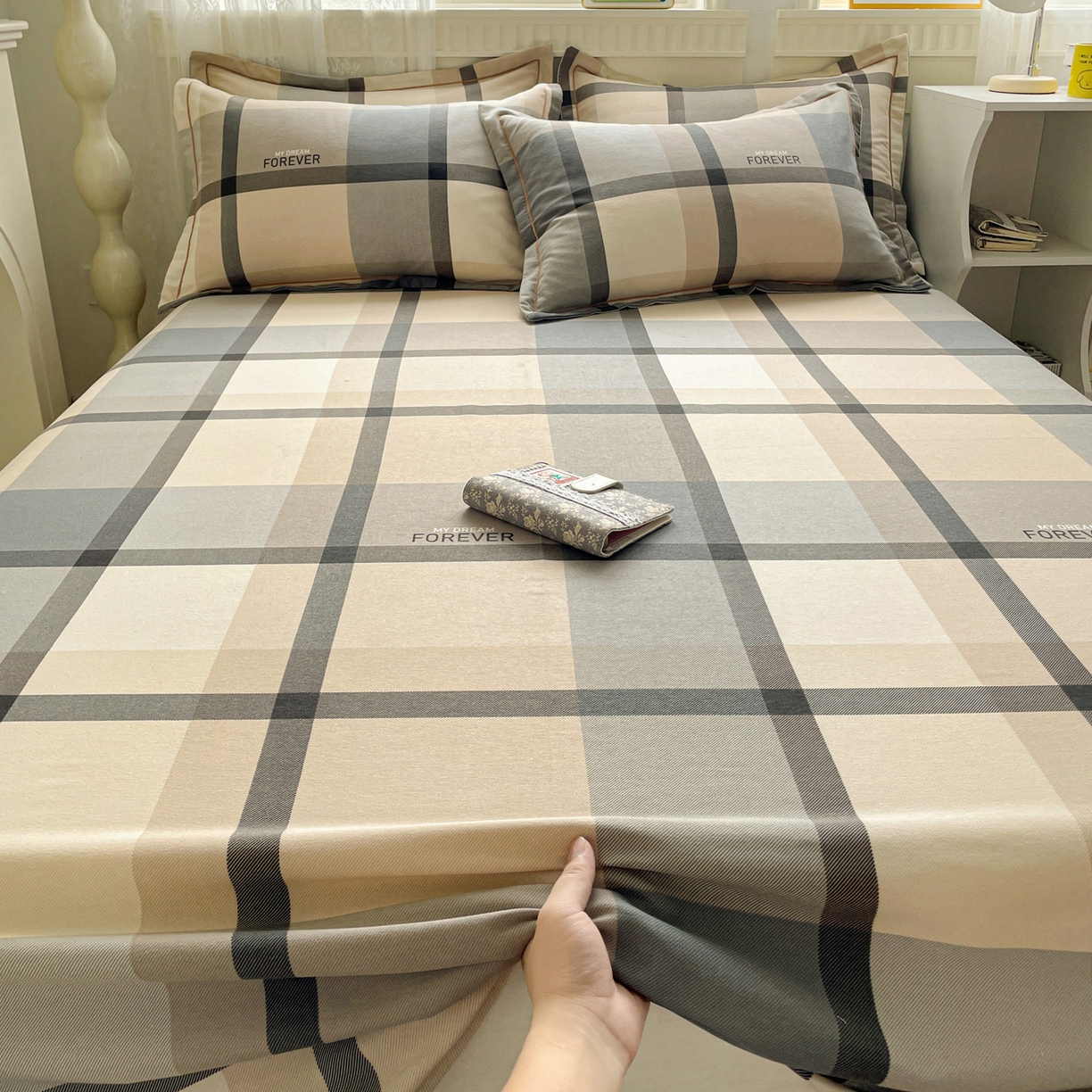 91家纺网 家纺一手货源 找家纺 （总）纽缦家纺 2025新款全棉纯棉磨毛印花单床单 床单单件