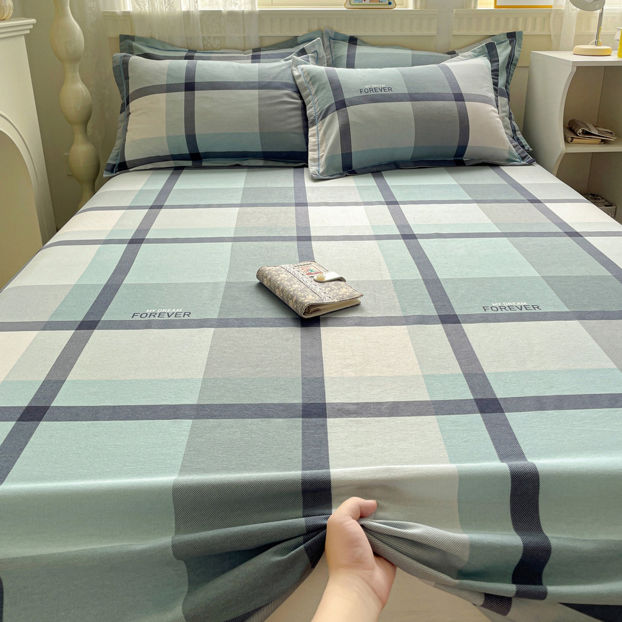 91家纺网 家纺一手货源 找家纺 （总）纽缦家纺 2025新款全棉纯棉磨毛印花单床单 床单单件