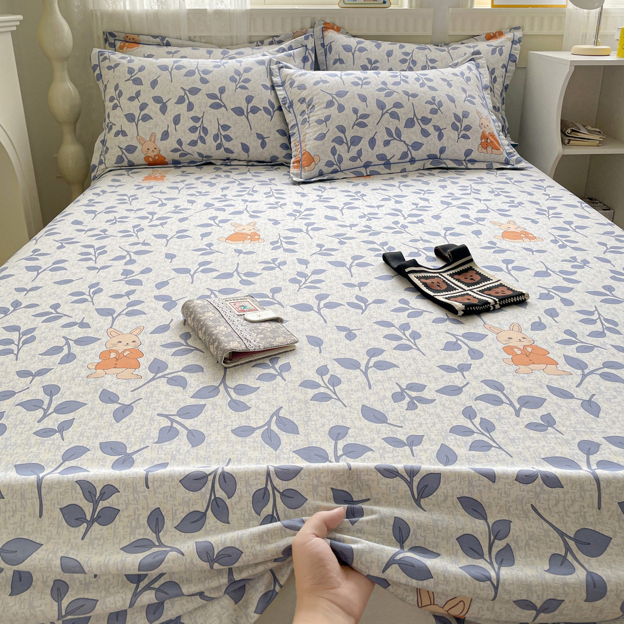 91家纺网 家纺一手货源 找家纺 （总）纽缦家纺 2025新款全棉纯棉磨毛印花单床单 床单单件