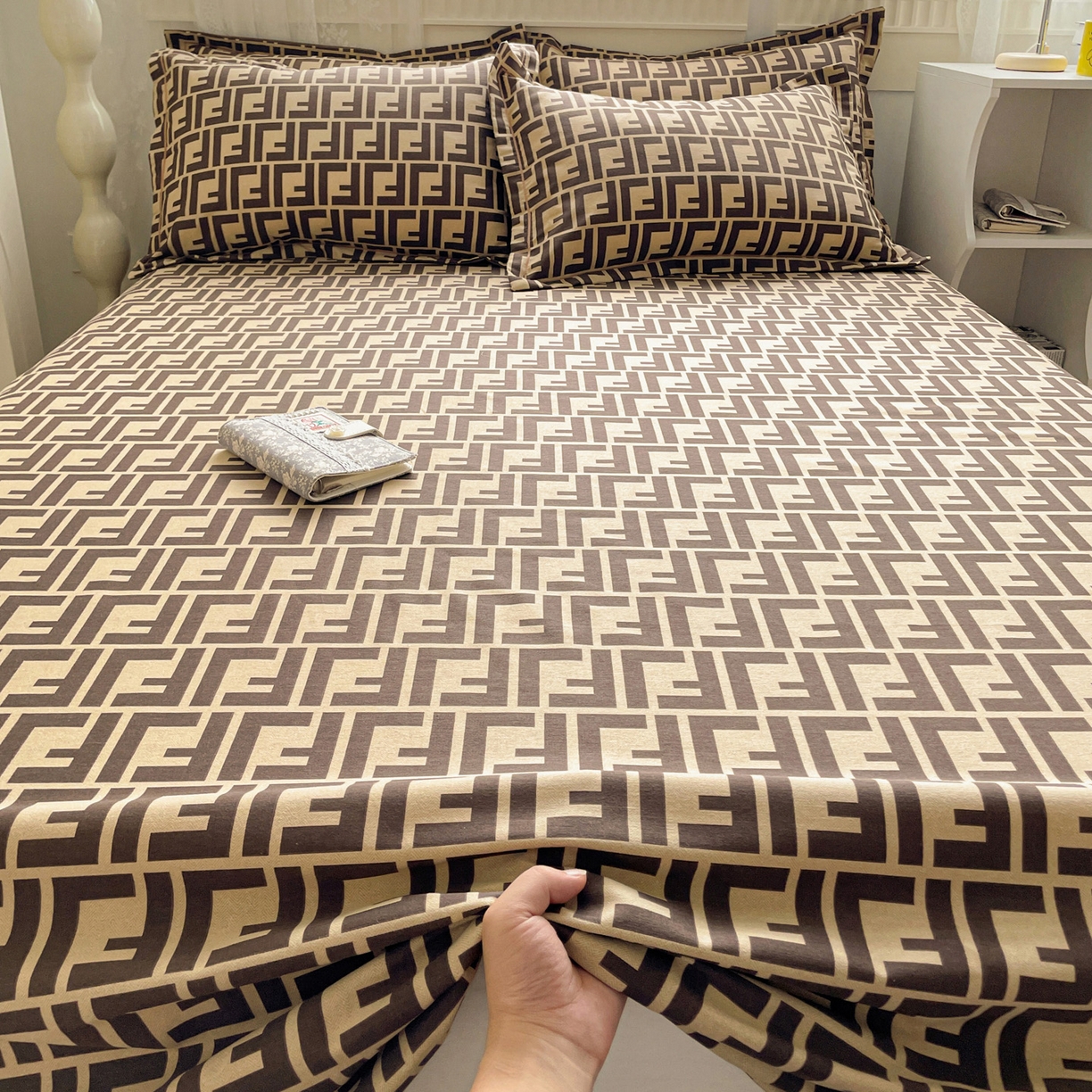 纽缦家纺 2025新款全棉纯棉磨毛印花单床单 床单单件 芬迪格