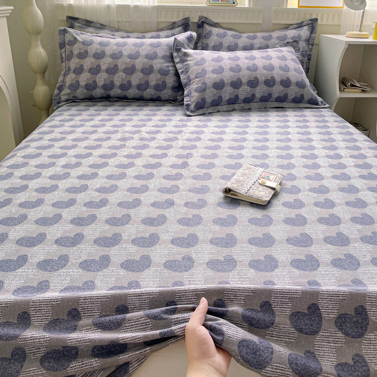 纽缦家纺 2025新款全棉纯棉磨毛印花单床单 床单单件 心愿