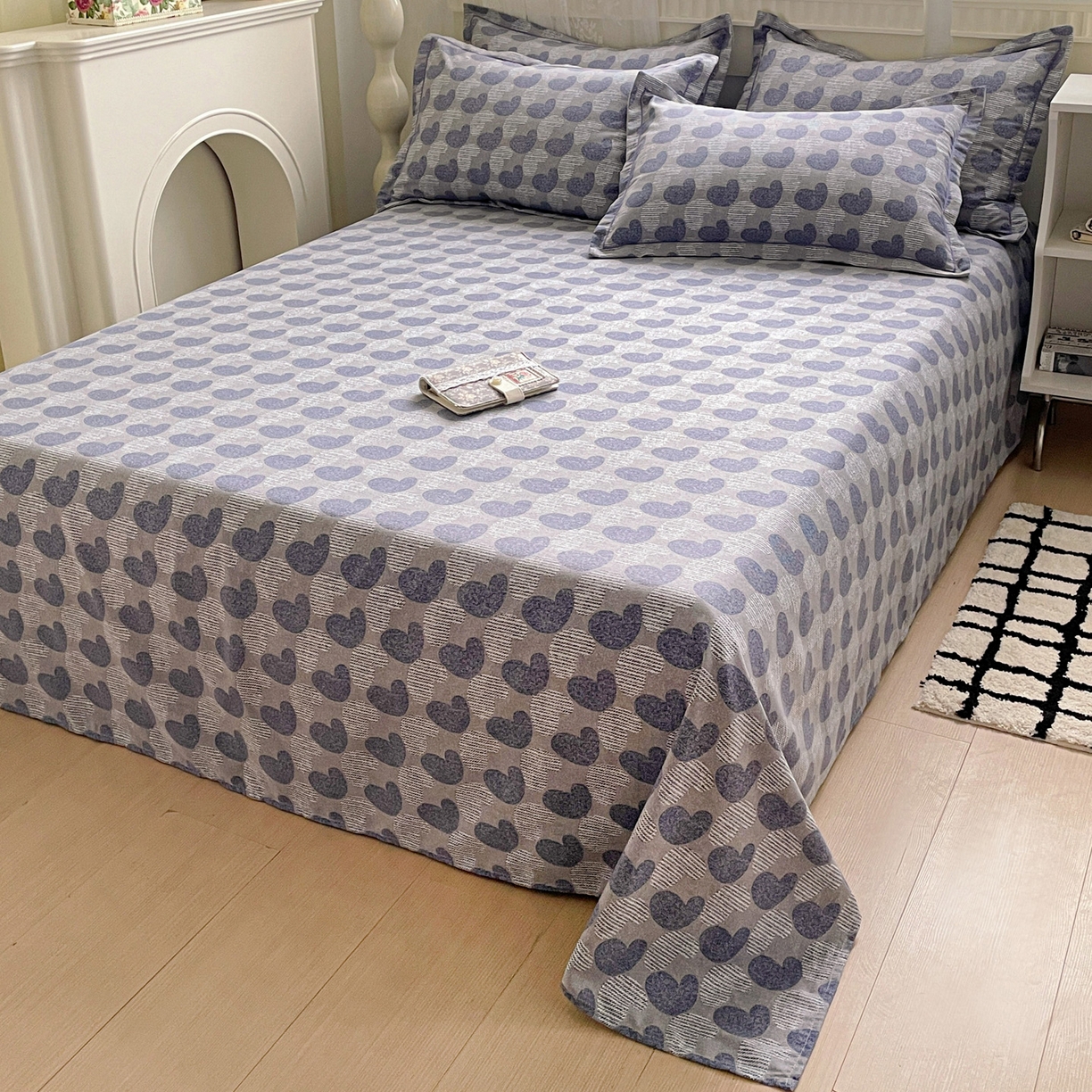 91家纺网 家纺一手货源 找家纺 纽缦家纺 2025新款全棉纯棉磨毛印花单床单 床单单件 心愿