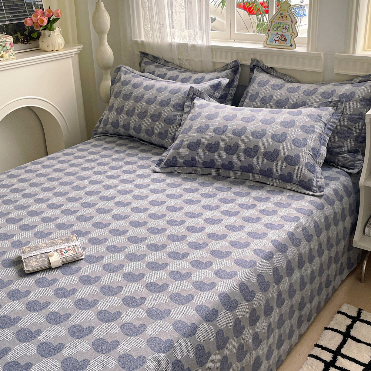 91家纺网 家纺一手货源 找家纺 纽缦家纺 2025新款全棉纯棉磨毛印花单床单 床单单件 心愿