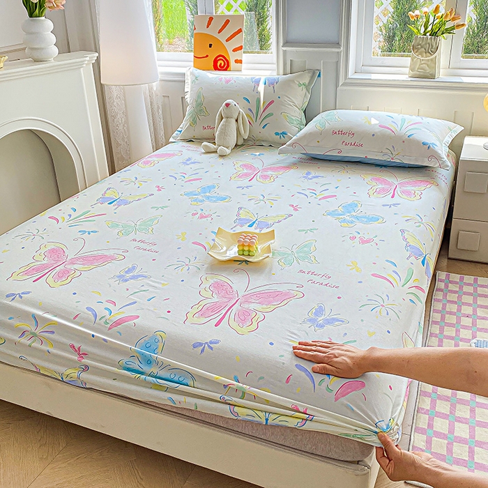 91家纺网 家纺一手货源 找家纺 （总）禧安居 2025新款高支高密活性印染全棉床笠印花床笠单床笠（支持定制尺寸）