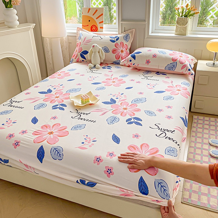 91家纺网 家纺一手货源 找家纺 （总）禧安居 2025新款高支高密活性印染全棉床笠印花床笠单床笠（支持定制尺寸）